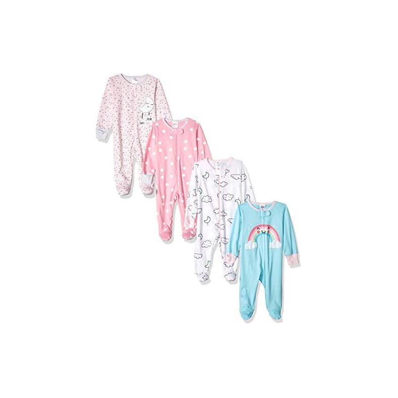 Gerber baby-girls 4 Pack Sleep ‘N Play Footie