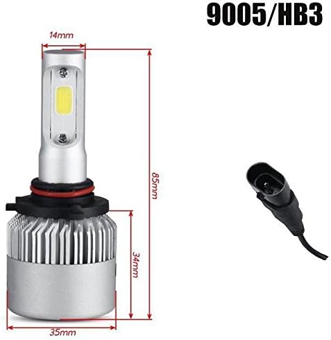 LIL 1Pair 2x H4 H7 H13 H11 9005 9006 COB LED Headlight 80 W 8000LMAll In One Car replace halogen Automobile headlamp (9005)