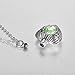 Valyria Angel Wing Birthstone Memorial Urn Necklace Stainless Steel Cremation Jewelry,Olive Green(August)