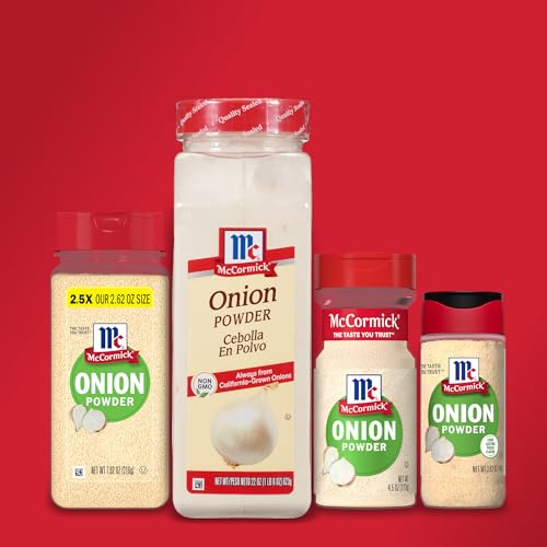 MCCORMICK ONION POWDER, NON GMO, MADE WITH FRESH, WHOLE, ONIONS, FOR BRINGING CONSISTENT ONION FLAVOR TO MEALS & RECIPES, 7.62 OZ