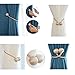 Curtain Tiebacks Magnetic Holder (2 Pcs, 1 Pair) - The Most Convenient Drape Tie Backs, Decorative Drape Holders Holdbacks Weave Rope Clips Window Sheer Blackout Panels Home and Office, (Silver Grey)