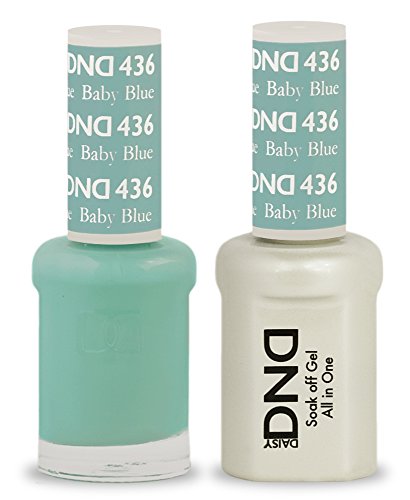 DND Soak Off Gel Polish Dual Matching Color Set 436, Baby Blue
