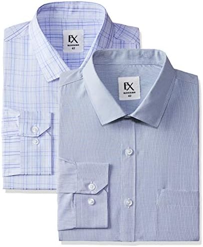 Men's Plain Regular Fit Formal Shirt (Pack of 2)(Colors & Print May Vary)