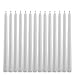 Light In The Dark White Taper Candles - Set of 14 Dripless Candles - 10 inch Tall, 3/4 inch Thick - 7.5 Hour Clean Burning