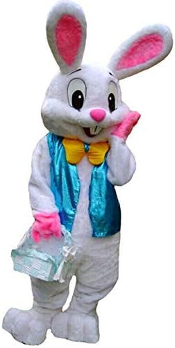 Deluxe Plush Easter Bunny Mascot Costume Bunny Costume Rabbit Mascot Costume