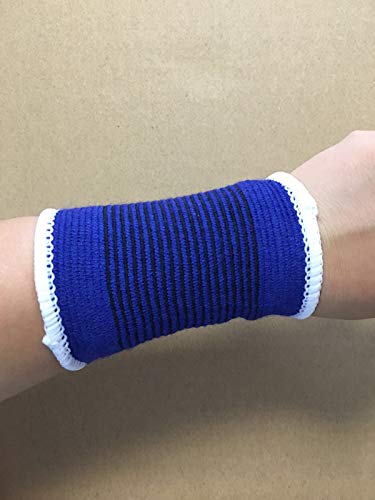 MINILUJIA Kids Hand Full Palm Protection Gloves and Children Sports Foot Ankle Brace Support and Wrist Guard Pad One Size - 3 Pair - High Elasticity Blue