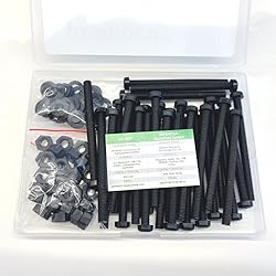 Pzsmocn 90 Pieces/30 Sets M6*70 mm Plastic Black
