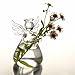 Syaglass Set of 4 Cute Clear Glass Angel Shape Flower Plant Hanging Vase Wedding Decor