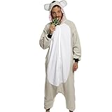 Silver Lilly Unisex Adult Pajamas - Plush One Piece Cosplay Koala Animal Costume