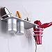 Cavoli Hair Blow Dryer Holder Wall Mounted,Space Aluminum, Bathroom Hanging Rack Organizer with 2 Cups