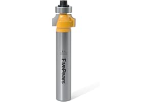 FivePears Roundover Router Bit, Round Over Router Bit for Edging Forming Rounding (1/16" Radius - 1/4" Shank, 1/4" Shank-Y)