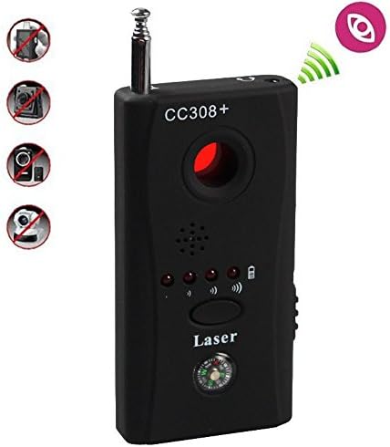 LFLY RF Bug Detector, Wireless Anti Spy Hidden Camera Lens Detector Radio Wave Signal Detect Full-Range GSM Device Finder for Anti Eavesdropping Candid GPS Tracker