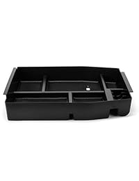 EDBETOS   Organizador de reposabrazos central de consola con bandeja de plástico ABS, contenedor con agujero USB para Ford F150 2015 2016 2017 2018 2019