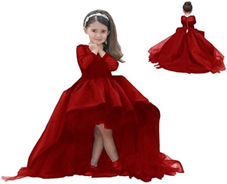CHA88 Flower Girl Dresses High Low Little Girls Pageant Ball Gowns CHA88059
