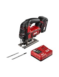 SKIL PWRCore 20 - Sierra de arranque sin escobillas de 20 V de 1 pulgada, incluye batería de litio de 2,0 Ah con PWRAssist USB y cargador PWRJump - JS820202