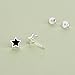 EVERU Black Stud Earrings Sterling Silver for Men and Women