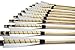 FlyArchery Archery Target Arrows, 32'' White Shield Feather Fletched Wooden Arrows with Field Points for Recure Bow Longbow Hunting Practice(Pack of 12)