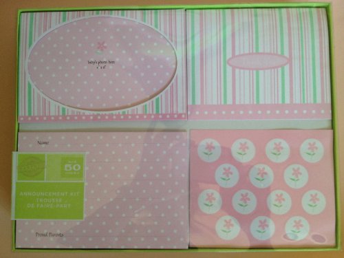 Baby Girl Photo Announcement Kit (50 ct)