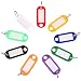 Uniclife 40 Pack Tough Plastic Key Tags with Split Ring Label Window, Assorted Colors