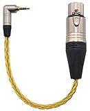 QL-DL HIFI 2.5mm (L-Shaped Plugs) TRRS Balanced Male to 4pin XLR Balanced Female Headphone Audio Adapter for Astell&kern Ak240, Ak380, Ak320, Ak120, DP-X1A, FIIO X5III, KANN etc.