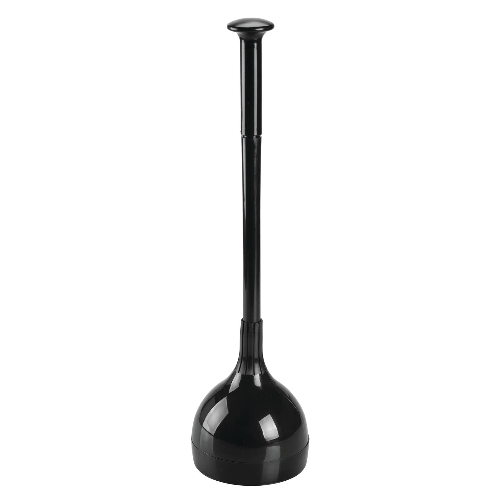 mDesign Stylish Plunger - Toilet Unblocker for Clearing a Blocked Toilet - A Modern Design Toilet Plunger Made of Plastic and Rubber - Black