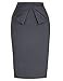 GRACE KARIN Women Pencil Skirt Slim Fit Knee Length Grey S