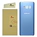 LUVSS Rear Glass Assembly for Samsung Galaxy S8 SM-G950 Back Glass Panel Replacement + Camera Glass Cover Case Housing with Repair Manual DIY Tools Kit -Blue