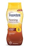 Coppertone Tanning Lotion, Non-greasy, Light Formula, SPF 8, 8-Fluid Ounce)