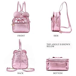 KL928 Girls Bowknot Polka Dot Cute Mini Backpack