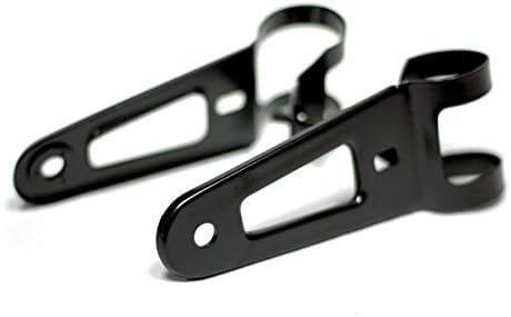 Lightweight Gloss Black "Dimpled" Headlight Mounting Brackets - (29-35mm)