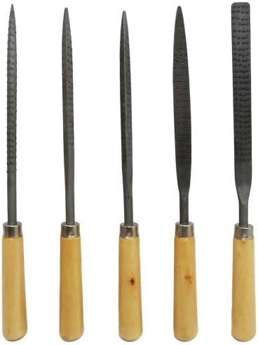 RIDGEBUSTER: 7" Round/square/triangle Wood Rasp 5-piece Set With Wooden Handles