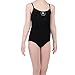 Arshiner Kids Girls Sweet Strappy Slim Rhinestone Solid Camisole Leotard,Size 160,Black