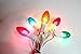 EST. LEE DISPLAY L D 1902 Multi-Color Christmas Light Bulbs Twinkle Outdoor Incandescent Candelabra Transparent Clear Red Blue Green Yellow & Orange E17 C9 Box of 25