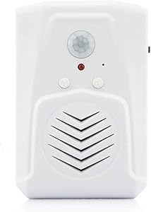 Infrared Motion Sensor Activated Sound Speaker Built with Microphone for Shop Sale, Garage Door Alert, Greeting Visitor Door Chime, Security Reminder