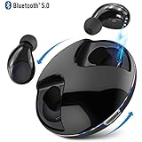 Letscom True Wireless Earbuds, Bluetooth 5.0 Headphones, IPX5 Waterproof Workout Sports Earphones for Running, Mini Headphones with HD Stereo Sound, Built-in Mic, Charging Case, 36 Hrs Playtime