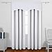 Deconovo Blackout Window Valance - Scalloped Room Darkening Curtain for Kitchen, Bedroom, and Bathroom - Elegant Window Treatment for a Cozy Home (Light Greyish White, 42x18 Inch, 1 Panel)