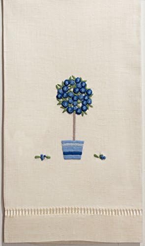 Henry Handwork Rose Tree Blue Towel