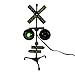 Treasure Gurus Railroad Crossing Signal Flashing Red Lights Desk Lamp RR Xing Train Sign Light