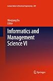Informatics and Management Science VI (Lecture Notes in Electrical Engineering)