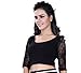 Fressia Fabrics Readymade Free Size Saree Blouse for Women Party wear Choli Black