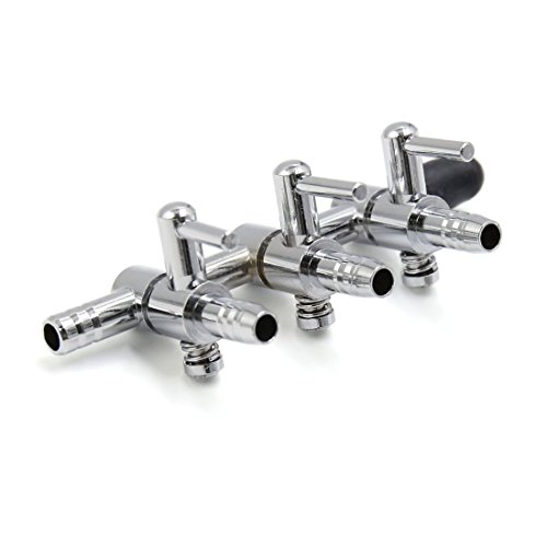 uxcell 4Pcs Stainless Steel 3 Way Air Flow Splitter Pump Lever Valve for Aquarium