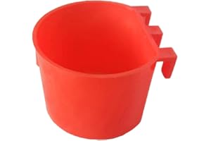 AMZSYLV 10 Pack Bird Cage Feeding Cups Chicken Seed Bowl Hanging Parrot Food Dishes,Feeder and Waterer Coop Cup Water Bottles for Pigeon Quail Parakeets Rabbit Poultry