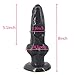 FST Realistic Fantasy Animal Anal Dildo with Strong Suction Cup Dog Dildo for Vaginal Anal Training G-spot Stimulation Prostate Massage Adult Sex Toy for Beginner Men Women (Black)