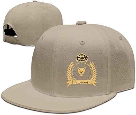 Lion King Crown Classic Snapback Hat Blank Cap - Cotton &amp; Wool Blend Flat Visor