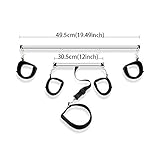 CANMIYOU Spreader Bar Position Master Thigh Spreader Adjustable Cuffs Restraint Sports Training aid Tools for Legs For Couple Life (Black)