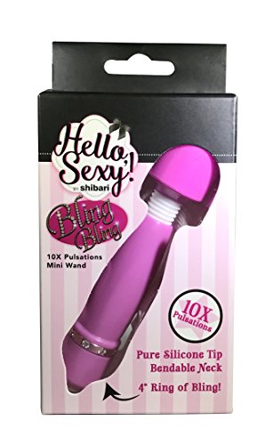 Shibari Hello Bling Bling, 10x Mini Wand Massager, Pink