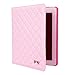 IDEGG Case for iPad 2 3 4 (Pink with Love Embroidery, Ipad 2/3/4)