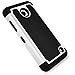 Nokia Lumia 635 Case, Nokia Lumia 630 Case, MagicMobile [Dual Armor Series] Durable [Impact Shockproof Resistant] Double Layer Cover [Hard Shell] + [Flexible Silicone] Case for Nokia Lumia 630 / 635 - Black - White