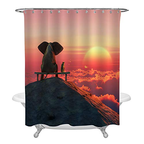 10 best shower curtain elephant on toilet for 2019 Sideror Reviews