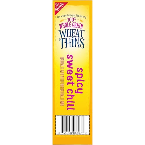 WHEAT THINS SPICY SWEET CHILI SNACKS, WHOLE GRAIN WHEAT CRACKERS, SNACK CRACKERS, 8.5 OZ